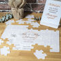 Frosted Acrylic Sparkly Circle Wedding Signing Puzzle, thumbnail 1 of 5