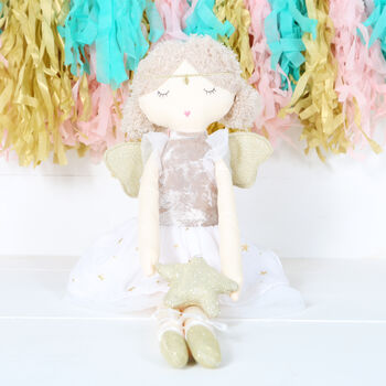 Plush Angel Fairy Princess Soft Toy Doll With Star, 5 of 5