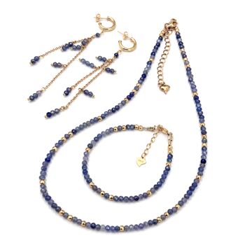 Tanzanite Hoop Drop Earrings In Sterling Silver Or Gold Vermeil, 6 of 11