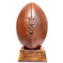 Vintage Full Cowhide Leather Rugby Ball – Handcrafted, thumbnail 1 of 8