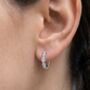 Enso Stone Huggie Hoop Earrings, thumbnail 3 of 5