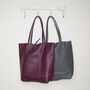 Leather Tote Shopper Winter Colours, thumbnail 5 of 12