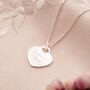 Sterling Silver Heart Charm Message Necklace, thumbnail 3 of 11