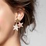 Statement Star Earrings In Gold Glitter, thumbnail 2 of 4