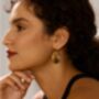 Sol Earrings Reversible 18k Gold Plated Titanium Tarnish Free + Waterproof Pvd, thumbnail 1 of 4