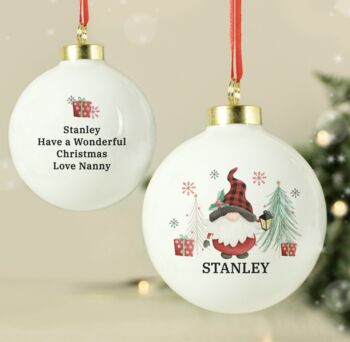 Personalised Gonk Christmas Bauble, 3 of 4