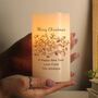 Personalised Christmas Floral LED Candle, thumbnail 2 of 2