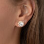 Swarovski Crystal Flower Shaped Stud Earrings, thumbnail 1 of 5