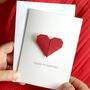 Personalised Anniversary Origami Heart Card, thumbnail 1 of 4