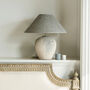 Emil Stoneware Table Lamp With Grey Linen Shade, thumbnail 1 of 3
