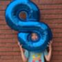 Birthday Big Rainbow Number Kids Organic T Shirt, thumbnail 1 of 8