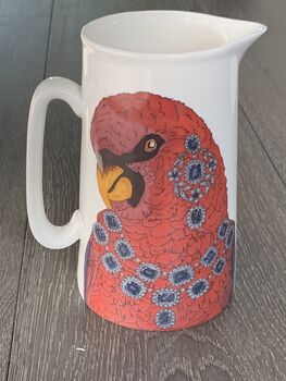 Red Lorry Parrot Illustrated Jug, 2 of 2