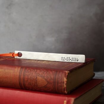 Personalised 11th Anniversary Steel Metal Bookmark, 5 of 10