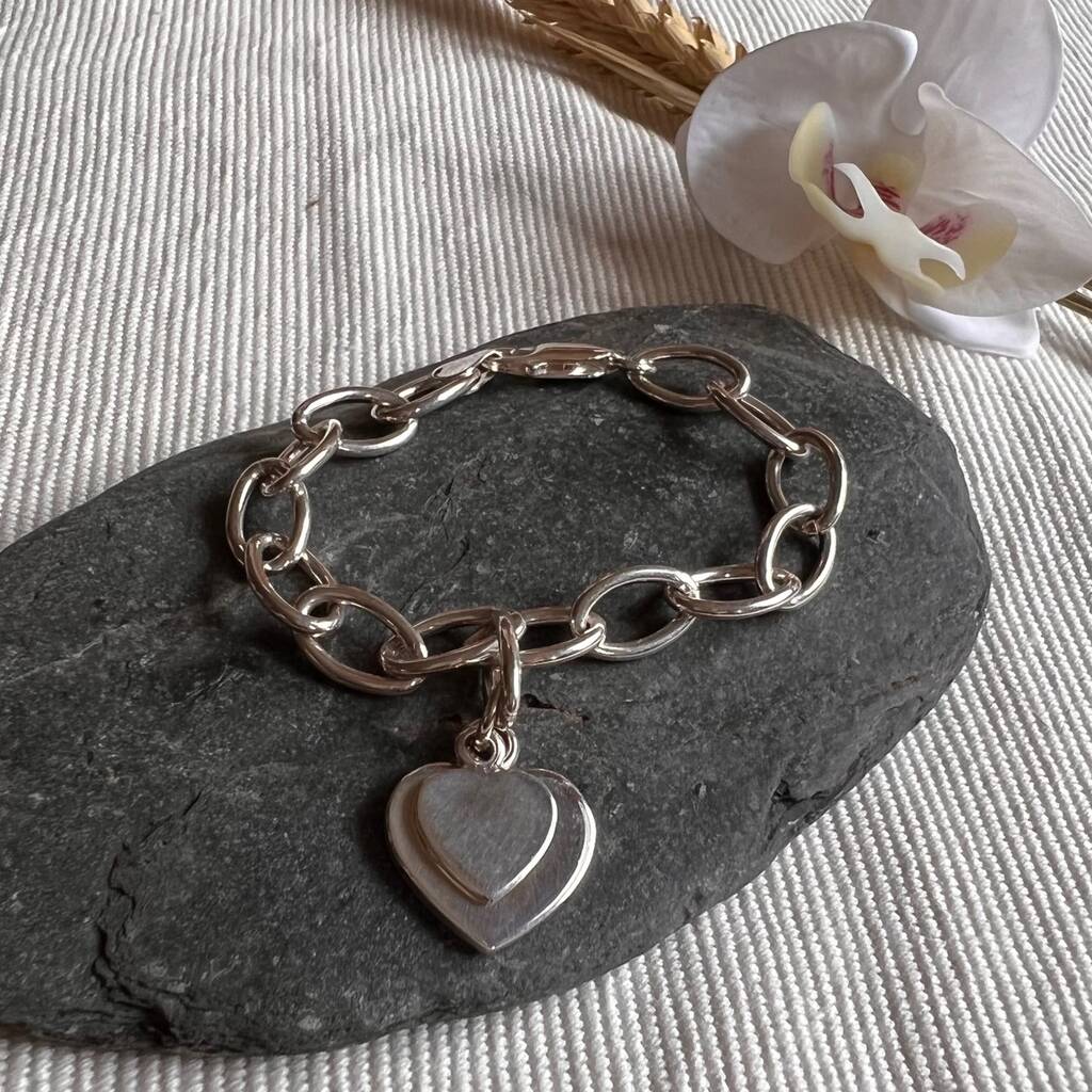 Double Heart Initial Bracelet Two Hearts Couples Bracelet - Etsy UK |  Initial bracelet, Romantic jewellery, Couple jewelry