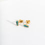 Turquoise And Gold Vermeil Plated Galaxy Stud Earrings, thumbnail 1 of 5