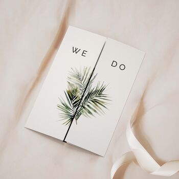 Palm Tree Gatefold Wedding Invitations, 2 of 5