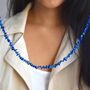 Blue Lapis Lazuli Necklace With Magnetic Clasp, thumbnail 1 of 5