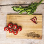 Just Married Personalised Oak Chopping, Serving Board, thumbnail 2 of 6