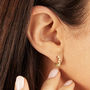 Jagged Diamond Style Huggie Hoop Earrings, thumbnail 1 of 5