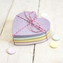 Pastel And Silver Leaf Jesmonite Heart Coaster Set, thumbnail 4 of 5