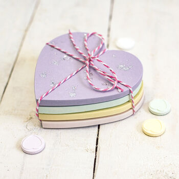 Pastel And Silver Leaf Jesmonite Heart Coaster Set, 4 of 5