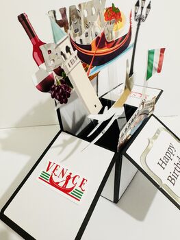 Personalisable Venice Themed 3D Greeting/Gift Card, 11 of 12