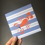 Coastal Lobster Greeting Card, thumbnail 2 of 2