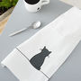 Sitting Cat Tea Towel, thumbnail 1 of 4