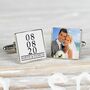 Personalised Photo And Date Cufflinks, thumbnail 1 of 4