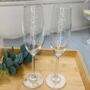 Personalised Mr And Mrs And Date Champagne Flutes, thumbnail 1 of 2