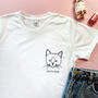 Personalised 'Cat Mum' Or 'Cat Dad' Organic Cotton T Shirt, thumbnail 1 of 4