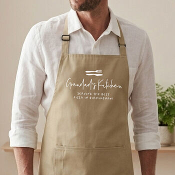 Personalised Kitchen Apron With Utensils Design, 2 of 3