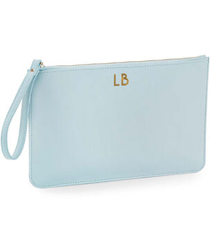 Personalised Monogram Faux Leather Flat Pouch, 12 of 12