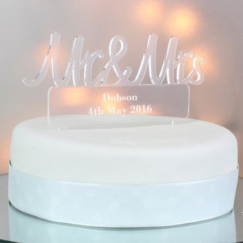 Personalised Mr And Mrs Cake Topper, 3 of 3