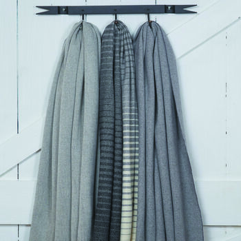 Reversible Grey Blanket Scarf / Wrap, 2 of 2