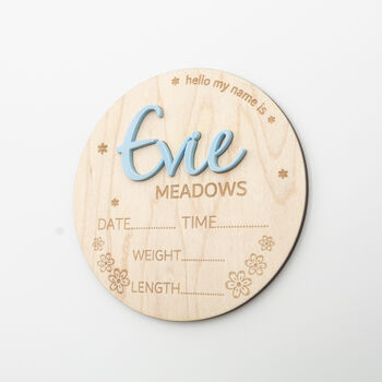 Personalised Newborn Name And Stats Keepsake Plaque, 2 of 12