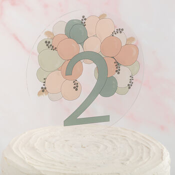 Balloon Arch Age/Number Birthday Cake Topper, 2 of 3