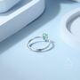 Sterling Silver Natural Green Onyx Droplet Ring, thumbnail 4 of 10