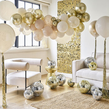 Gold Disco Ball Hanging Decoration Large, 3 of 3
