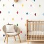 Circus Diamond Harlequin Fabric Wall Stickers, thumbnail 3 of 8