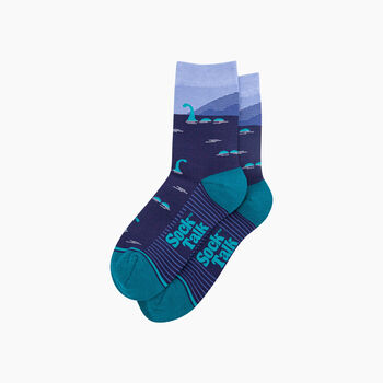 Loch Ness Monster Bamboo Socks In Blue, 4 of 4