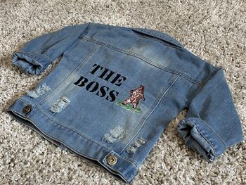 Personalised Baby/Toddler Denim Jacket With Bear, 4 of 8