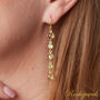 Lemon Quartz Long Drop Gold And Silver Earrings, thumbnail 2 of 9