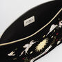 Black Celestial Velvet Embroidered Pouch, thumbnail 5 of 6