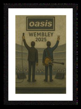 Oasis At Wembley 2025. Lowry Style Framed Art, 2 of 3