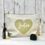 Personalised Name In A Heart Make Up Bag, thumbnail 2 of 4