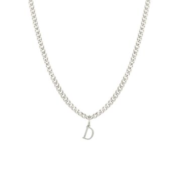 Mini Initial Necklace With 3mm Cuban Chain, 3 of 11