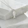 Fish Pendant Necklace Sterling Silver, thumbnail 1 of 6