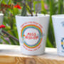 'Round Rainbow' Personalised Teacher Plant Pot Gift, thumbnail 2 of 2