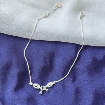 925 Silver Cowrie Shell Indian Payal Anklet, 3 of 7